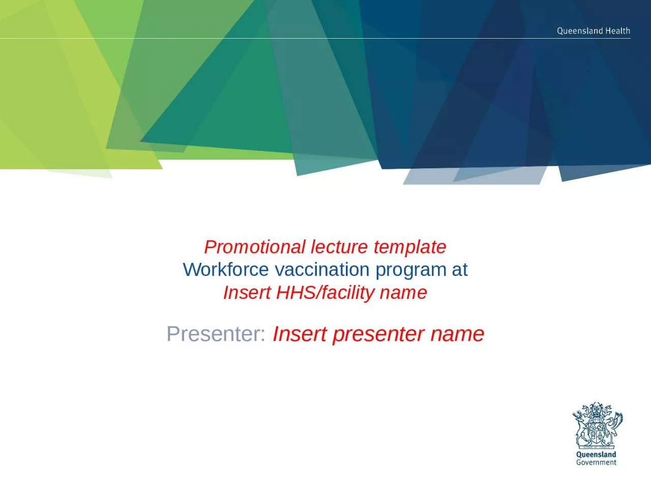 Promotional lecture template