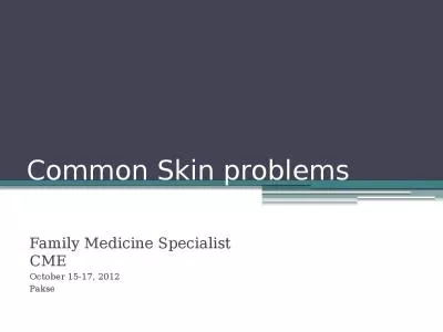Common Skin problems Family Medicine Specialist CME