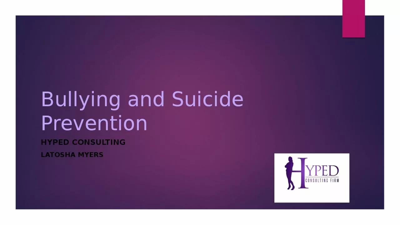 Bullying and Suicide Prevention