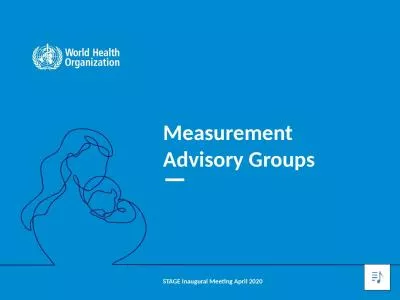 Measurement Advisory Groups