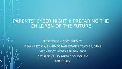 Parents’ Cyber  Night I: