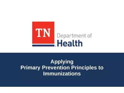 Applying Primary Prevention Principles to Immunizations