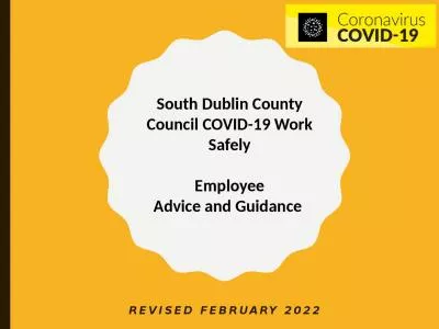 Revised February 2022 South Dublin County Council COVID-19 Work Safely