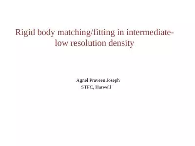 Rigid body matching/fitting in intermediate-low resolution density