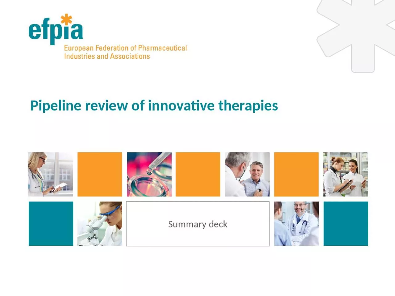 Pipeline review of innovative therapies