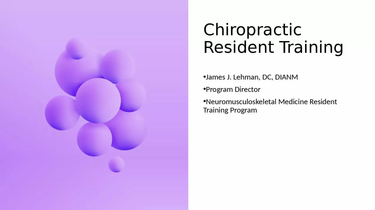 Chiropractic Resident Training