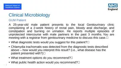 Clinical Microbiology GUM Patient