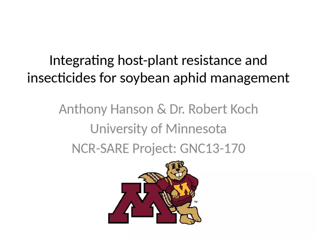 Integrating host-plant resistance and insecticides for soybean aphid management