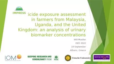 Pesticide exposure assessment in farmers from Malaysia, Uganda, and the United Kingdom: an analysis