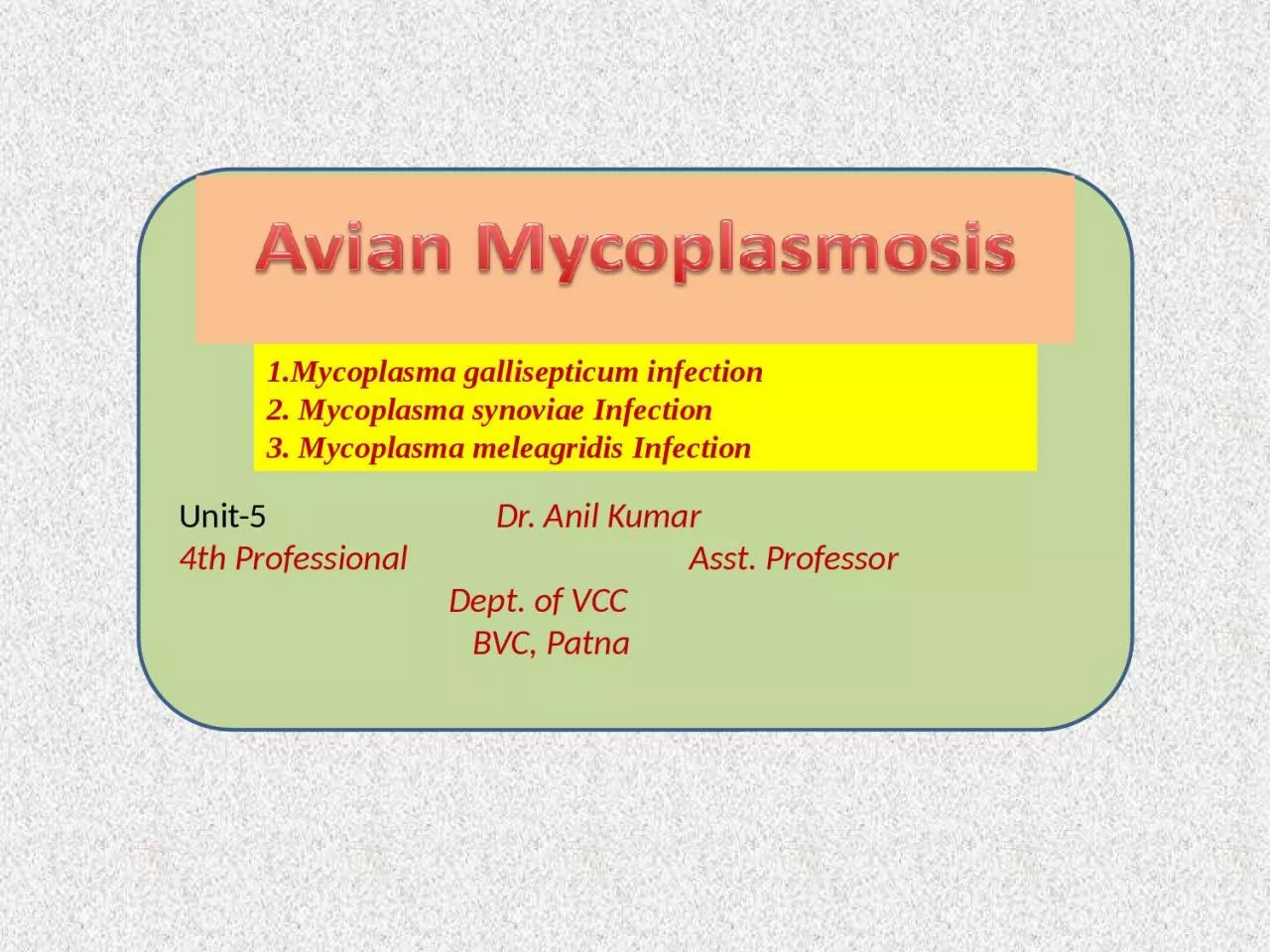 PPT-Unit-5 Dr. Anil Kumar