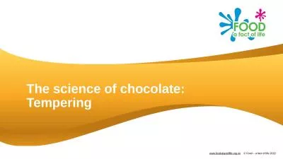 The science of chocolate: Tempering