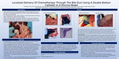 Localized Delivery Of Chemotherapy Through The Bile Duct Using A Double Balloon Catheter In A Porci