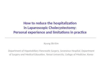 How to reduce the hospitalization