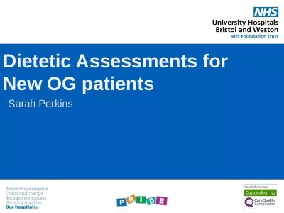 Dietetic Assessments for New OG patients