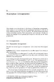 HyperplaneArrangementsThischapterisanintroductiontothetheoryofhyperpla