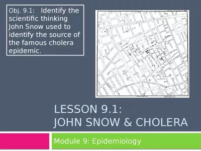 Lesson 9.1: John Snow & Cholera
