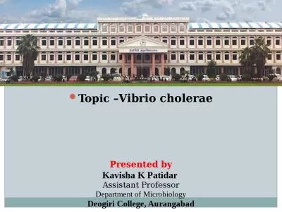 Topic  – Vibrio  cholerae