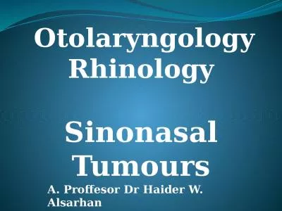 Otolaryngology  Rhinology