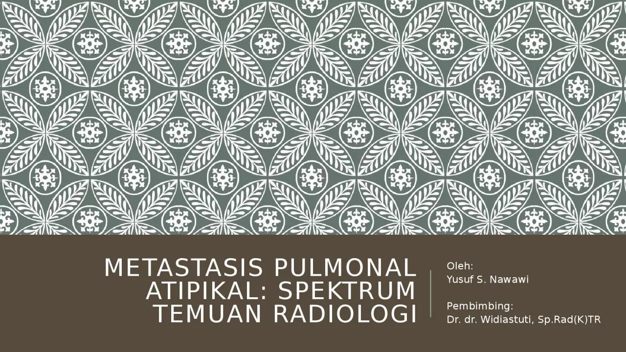 PPT-Metastasis Pulmonal atipikal