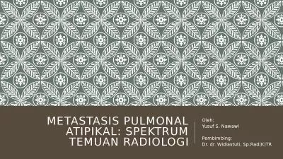 Metastasis Pulmonal  atipikal