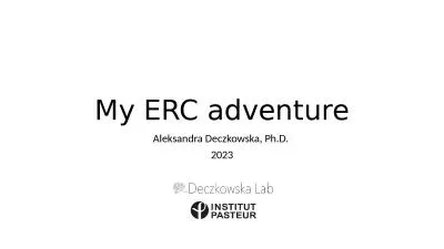 My ERC adventure Aleksandra