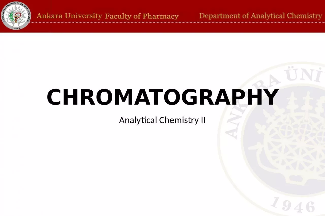 CHROMATOGRAPHY Analytical