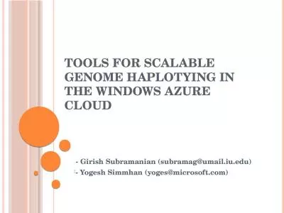 Tools for Scalable Genome