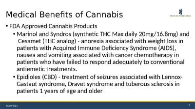 FDA Approved Cannabis Products