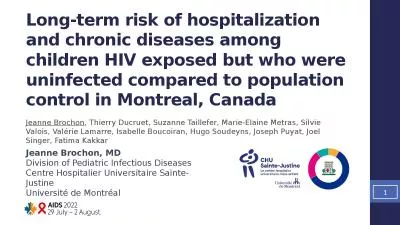 Long-term risk of hospitalization and chronic diseases among children HIV exposed but who were unin
