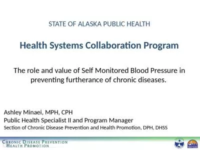 STATE OF ALASKA PUBLIC HEALTH