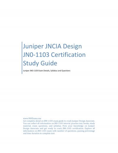 Juniper JNCIA Design JN0-1103 Certification Study Guide