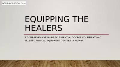 Equipping the healers