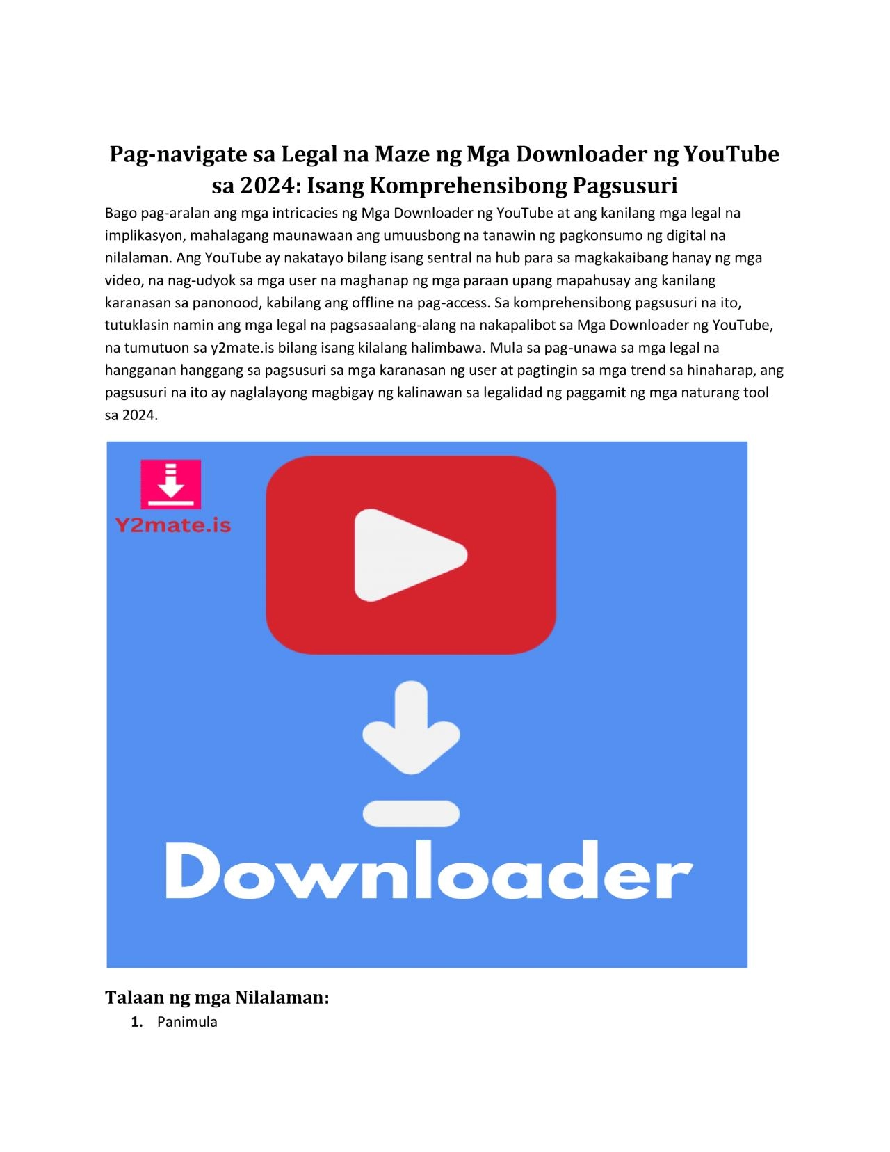 PDF-Pag-navigate sa Legal na Maze ng Mga Downloader ng YouTube sa 2024