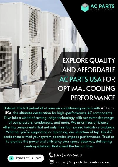 Efficiency Unleashed: AC Parts USA, Your Premier Destination for HVAC Components