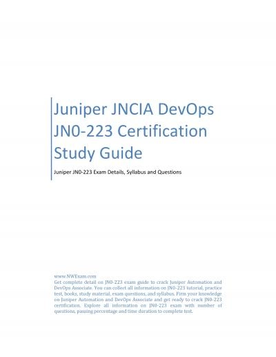 Juniper JNCIA DevOps JN0-223 Certification Study Guide