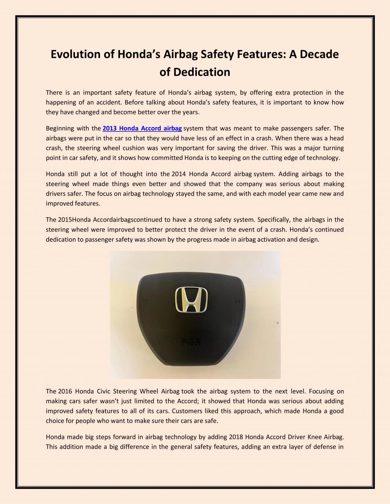 PDF-Evolution of Honda’s Airbag Safety Features: A Decade of Dedication