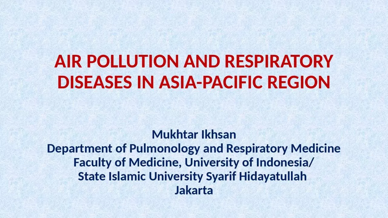 AIR POLLUTION AND RESPIRATORY