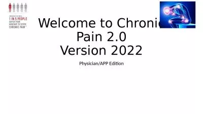 Welcome to Chronic Pain 2.0