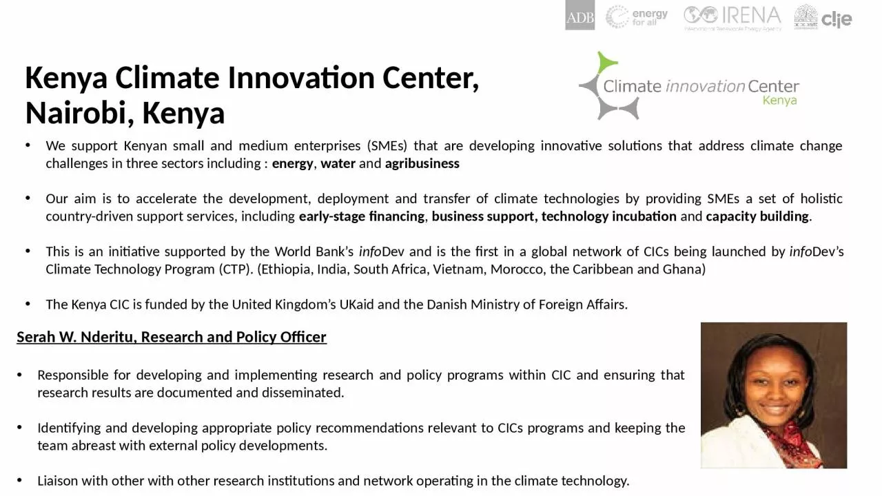 Kenya Climate Innovation Center, Nairobi, Kenya