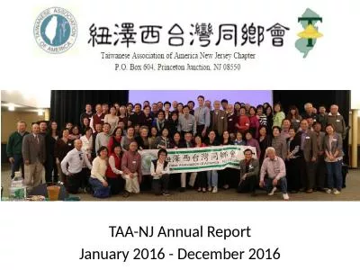 TAA-NJ Annual Report January 2016 - December 2016