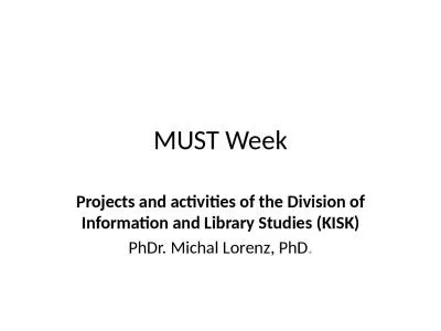 MUST  Week Projects  and