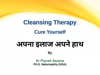 Cleansing Therapy Cure Yourself