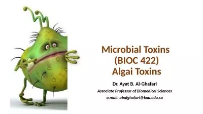 Microbial  Toxins  (BIOC 422)