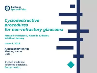 Cyclodestructive  procedures