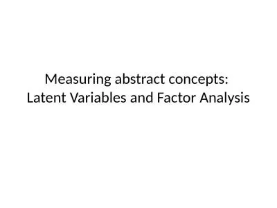 Measuring abstract concepts: