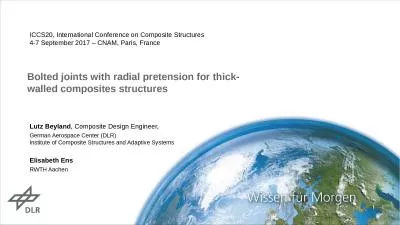Bolted  joints with  radial pretension for thick-walled composites structures