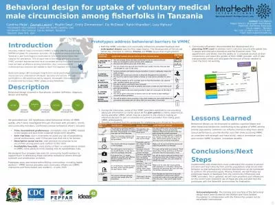Behavioral design for uptake of voluntary medical male circumcision among fisherfolks in Tanzania