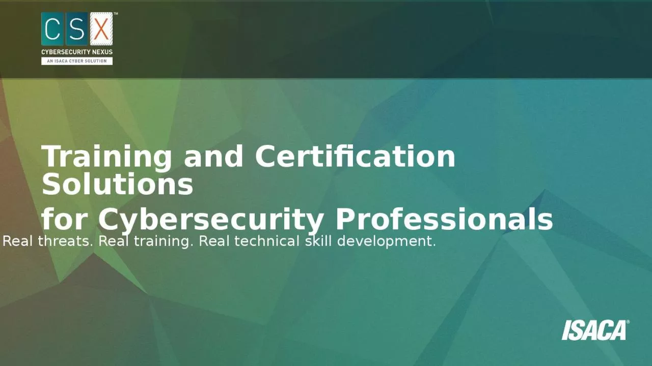 PPT-Training and Certification Solutions