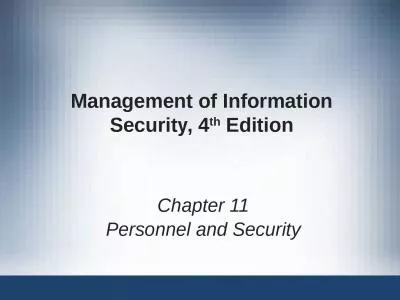 Management of Information Security, 4