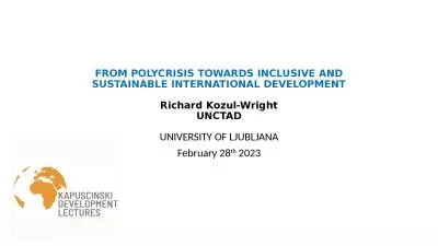FROM POLYCRISIS TOWARDS INCLUSIVE AND SUSTAINABLE INTERNATIONAL DEVELOPMENT